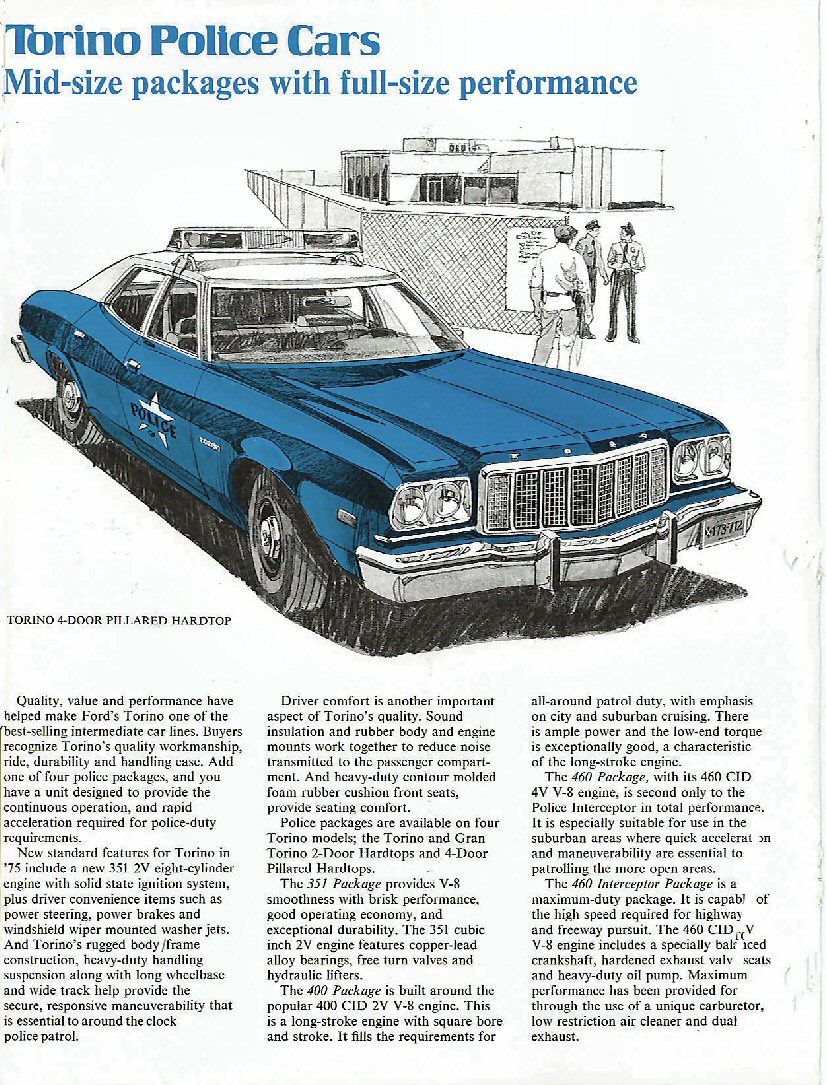 1975 Ford Police Cars Brochure Page 5
